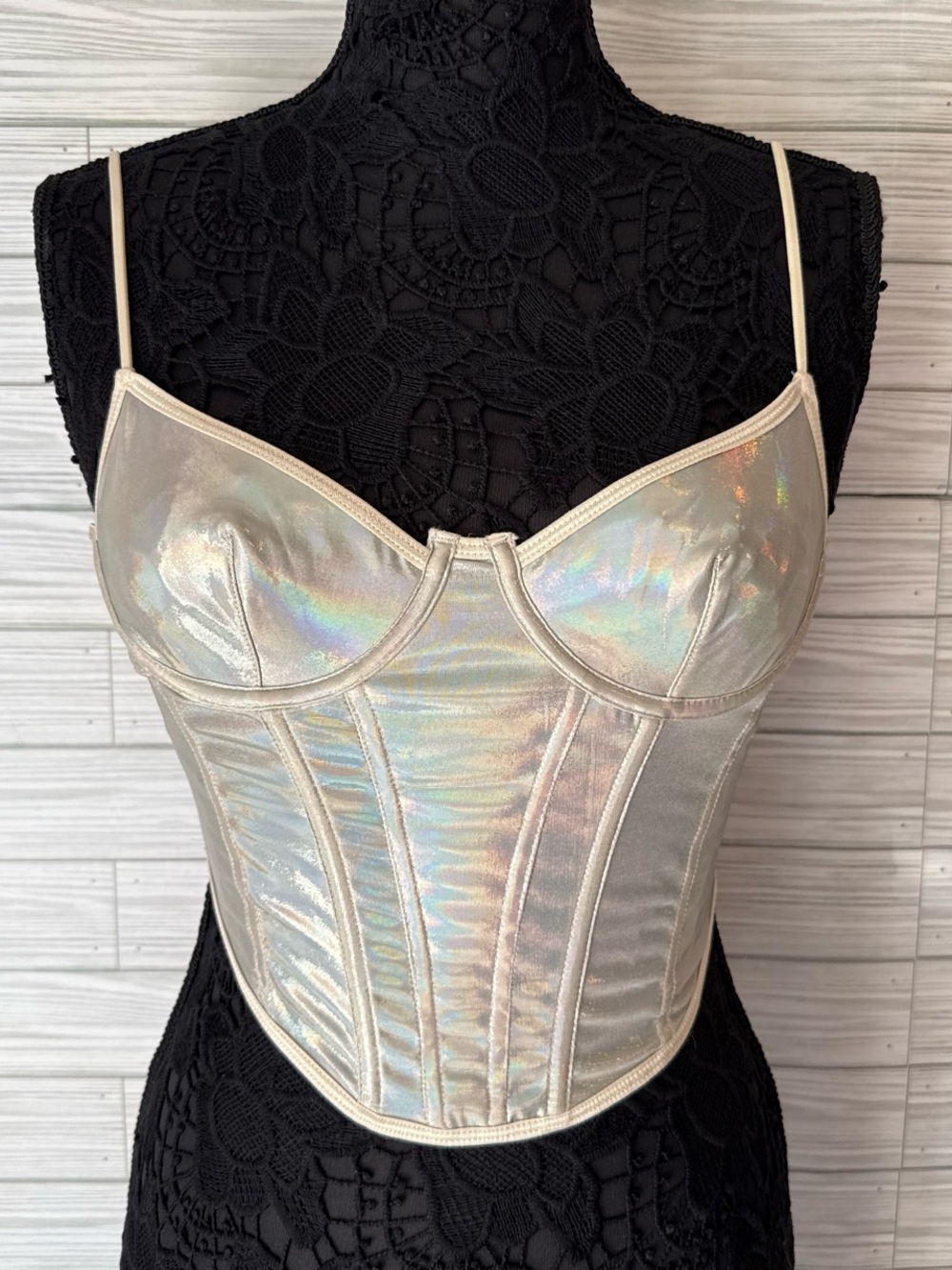 Urban Outfitters Out From Under Holographic Corset